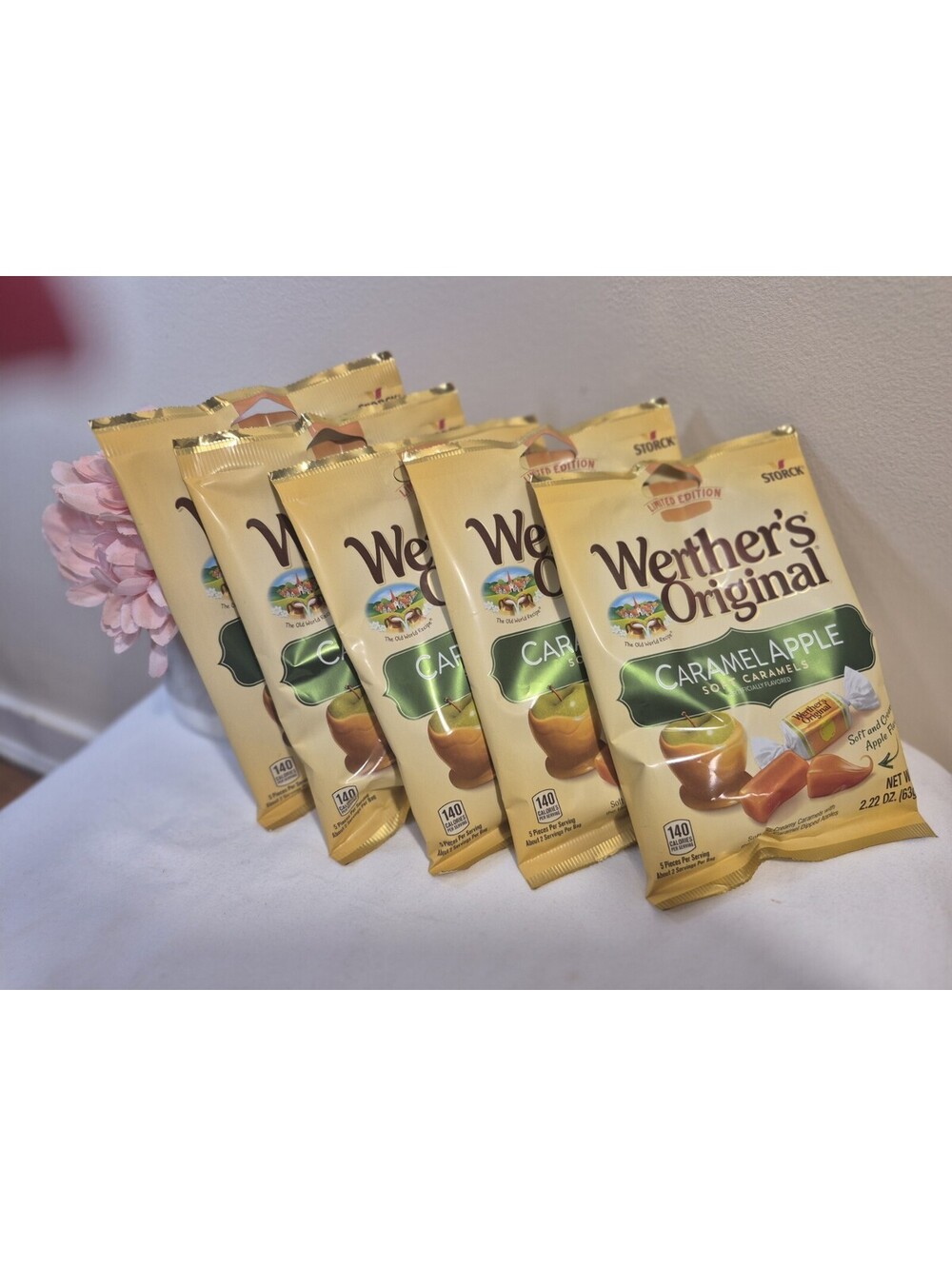 Werther’s Original Soft Caramel Apple Lot Of 5 Bags 2.22oz Expires 5/31/2027 New